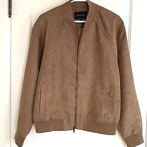 Light weight chocolate sueded jacket